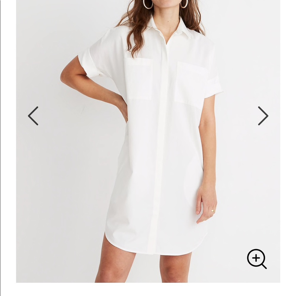 Madeqell courier shirtdress, white, XXS